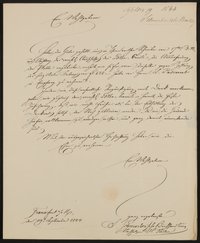 Brief der S. Schmerber'schen Buchhandlung Nachfolger H. Keller an Friedrich John vom 19.09.1844