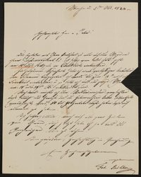 Brief von Ferdinand von Miller an Friedrich John vom 05.10.1844