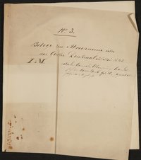 Umschlag des Konvoluts: Belege zur Abrechnung über das Goethe Denkmal von Schwanthaler vom 31. Mai 1845 - Konvolut I-VI mit weiteren Beilagen