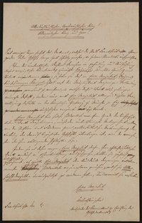 Briefentwurf des Comités für Errichtung des Goethe'schen Denkmals von Schwanthaler an den bayerischen König ohne Datum (1844?)