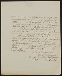 Brief von Georg Huthmacher an das Comité für Errichtung des Goetheschen Denkmals vom 17.10.1844