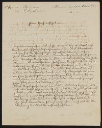 Brief von Johann Baptist Stiglmaier an Friedrich John (?) / Comité für Errichtung des Goetheschen Denkmals vom 12.10.1842