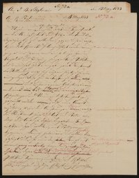 Brief von Friedrich John / Comité für Errichtung des Goetheschen Denkmals an Johann Baptist Stiglmaier vom 15.05.1843 - Entwurf und Abschrift