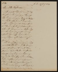 Briefentwurf des Comités für Errichtung des Goetheschen Denkmals / Friedrich John an Johann Baptist Stiglmaier vom 10./12. Juli 1843
