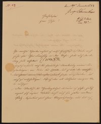 Brief von Ludwig Schwanthaler an Friedrich John vom 27.12.1843