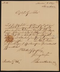 Brief von Ludwig Schwanthaler an Friedrich John vom 06.03.1844