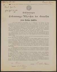 Bestimmungen über das Erkennungs-Abzeichen der Genossen des Freien Deutschen Hochstifts - Rinaldo Werner