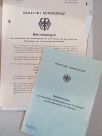 Diverse Unterlagen zur Genehmigung Deutsche Post