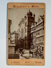 CdV, Carl Hertel, Frankfurt, Synagoge, 1878.