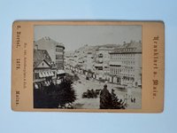 CdV, Carl Hertel, Frankfurt, Schillerplatz und Zeil, 1878.