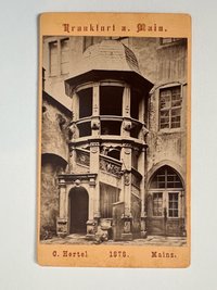 CdV, Carl Hertel, Frankfurt, Römerhöfchen, Treppe, 1878.