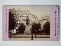 CdV, Johann Friedrich Stiehm, Frankfurt, Nr. 117, Schiller Statue, ca. 1881.