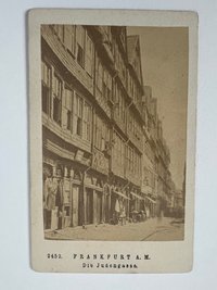 CdV, Unbekannter Fotograf, Frankfurt, Die Judengasse, ca. 1876.