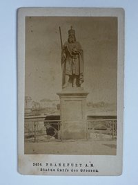 CdV, Unbekannter Fotograf, Frankfurt, Statue Carl´s des Grossen, ca. 1876.