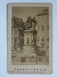 CdV, Unbekannter Fotograf, Frankfurt, Guttenbergdenkmal, ca. 1876.