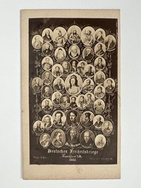 CdV, Heinrich Keller, Frankfurt, Die Helden der Deutschen Freiheitskriege, 1863.