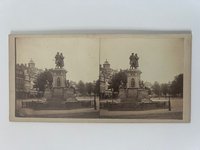 Stereobild, Unbekannter Fotograf, Frankfurt, Gutenberg-Denkmal, ca. 1870.