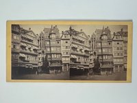 Stereobild, Unbekannter Fotograf, Frankfurt, Römerberg, ca. 1865.