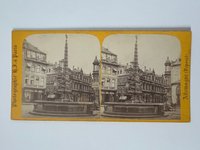 Stereobild, Hippolyte Jouvin, Frankfurt, Nr. 393, Place Liebfrauenberg, ca. 1868.