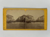 Stereobild, Unbekannter Fotograf, Frankfurt, Die Zeil, ca. 1863.
