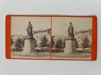 Stereobild, Frantisek Fridrich, Nr. 1, Schillerdenkmal, ca. 1870.