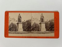 Stereobild, Carl Krause, Frankfurt, Nr. 45, Schiller-Denkmal, ca. 1880.
