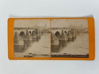 Stereobild, Unbekannter Fotograf, Frankfurt, Alte Brücke, ca. 1876.