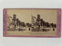 Stereobild, Johann Friedrich Stiehm, Frankfurt, Nr. 164, Der Göthe-Platz, ca. 1880.