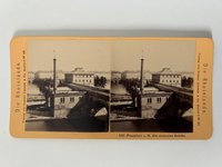 Stereobild, Verlag Gustav Liersch, Frankfurt, Nr. 120, Die steinerne Brücke, ca. 1881.