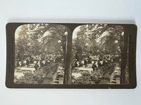 Stereobild, H. C. White & Co, Frankfurt, Nr. 2190, An Afternoon Concert in the Palm Garten, ca. 1910.