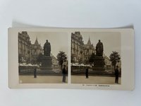 Stereobild, Unbekannter Fotograf, Frankfurt, Nr. 36, Goethedenkmal, ca. 1906.