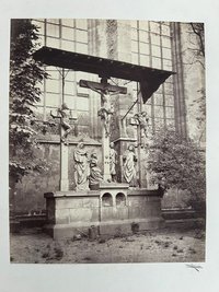 Carl Friedrich Mylius, Frankfurt, Das Kruzifix am Dom, ca. 1866.