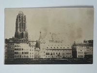Gottfried Vömel, Frankfurt, Dom und Mainfront, Abzug von einer alten Platte 1860, ca. 1905.