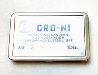 Metall-Dose für Kanülen CRO-NI