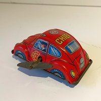 Feuerwehr Spielzeugauto VW Käfer aus Blech