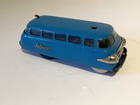 Blauer Spielzeugbus von Schuco aus Blech