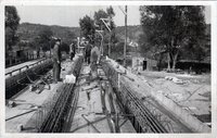 Bau der einspurigen Bücke über die Ahr 1952