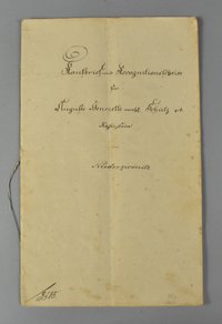 Urkunde über den Verkauf der Papiermühle Niederzwönitz im Jahr 1853