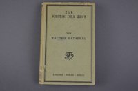 "Zur Kritik der Zeit" von Walther Rathenau