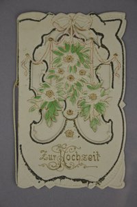 Glückwunschkarte zur Hochzeit, um 1900
