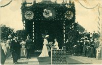 Postkarte: Begrüßung der Prinzessin Viktoria zu Schaumburg-Lippe