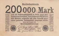Reichsbanknote 200000 Mark von 1923