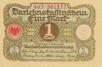 Darlehnskassenschein 1 Mark von 1920