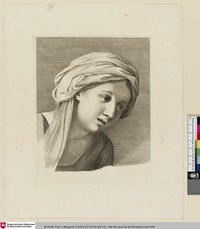 Livre de Differentes Etudes pour le Dessein [Kopf einer Frau mit Kopftuch nach rechts blickend (Sibylle?)]