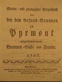 Gesund-Brunnen zu Pyrmont Anno 1797 - 27. Fortsetzung