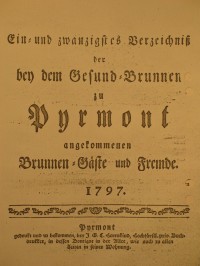 Gesund-Brunnen zu Pyrmont Anno 1797 - 21. Fortsetzung