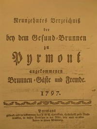 Gesund-Brunnen zu Pyrmont Anno 1797 - 19. Fortsetzung