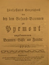 Gesund-Brunnen zu Pyrmont Anno 1797 - 15. Fortsetzung