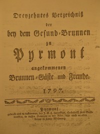Gesund-Brunnen zu Pyrmont Anno 1797 - 13. Fortsetzung