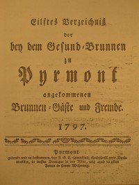 Gesund-Brunnen zu Pyrmont Anno 1797 - 11. Fortsetzung